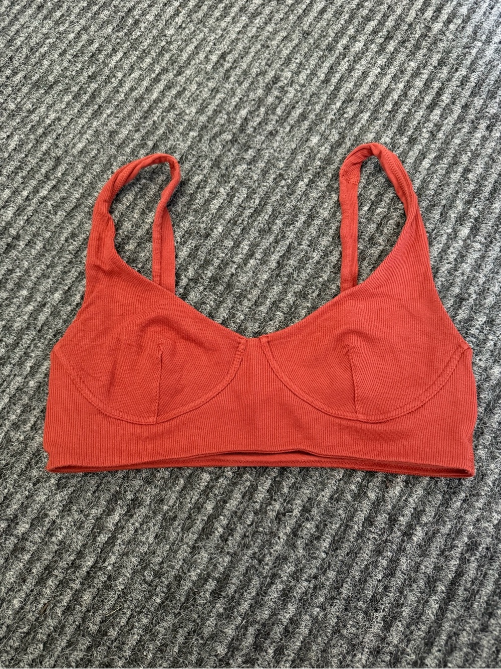 Victoria's Secret Ribbed Brick Red Bralette